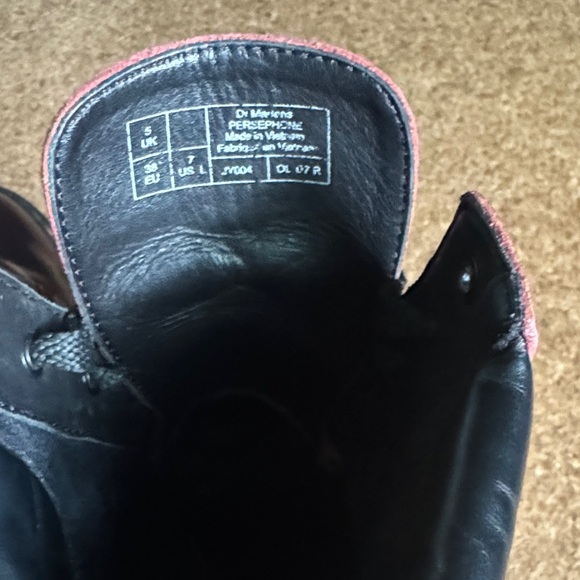 Dr. Martens Cherry Red Leather Boots - Picture 3 of 4